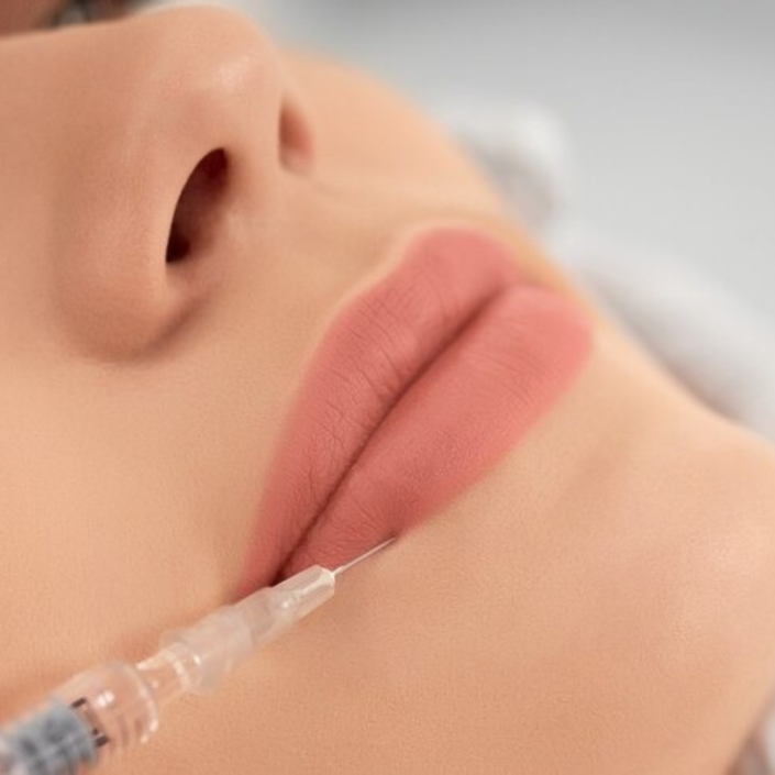 Preenchimento labial realça o volume, melhora o contorno e reduz linhas, oferecendo lábios mais definidos e naturais.